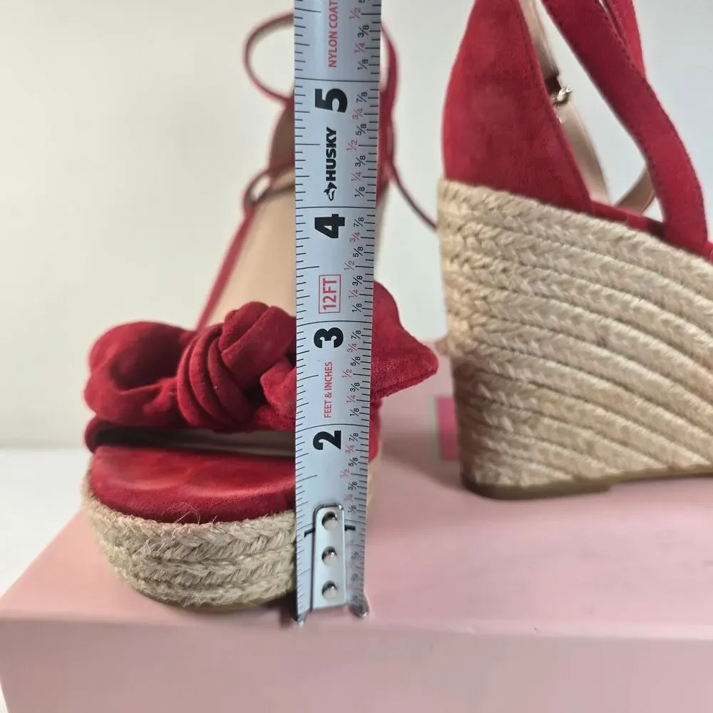 Kate Spade Tianna Espadrille Wedge Suede Sandals. Size 9.5  Ret. $198